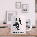 Belgian malinois white coffee mug