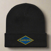 WW2 blue ranger diamond embroidered on a beanie.