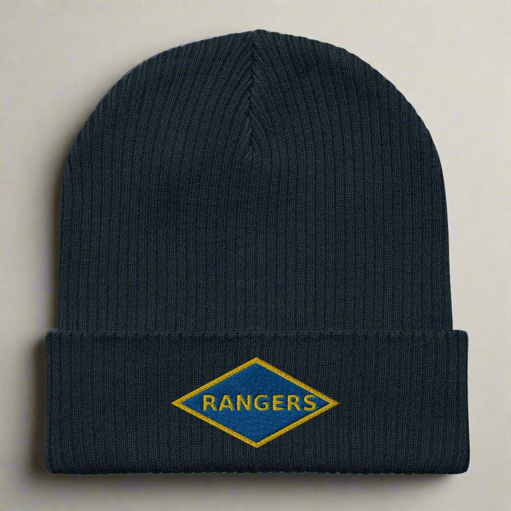 WW2 Blue Ranger Diamond Ribbed Beanie