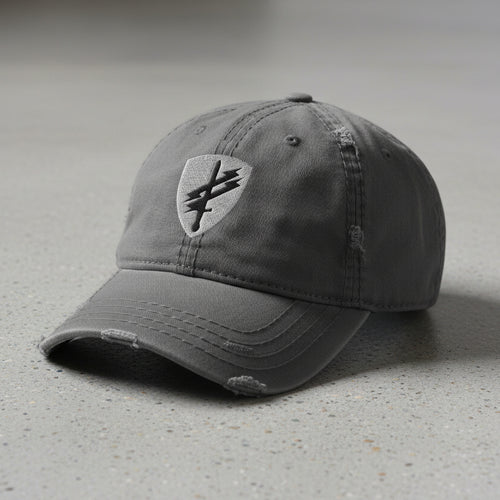 Distressed dad hat with army civil affairs insignia