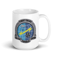 15oz white coffee mug with combat control team insignia