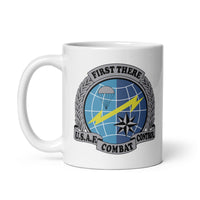 11oz white coffee mug with combat control team insignia