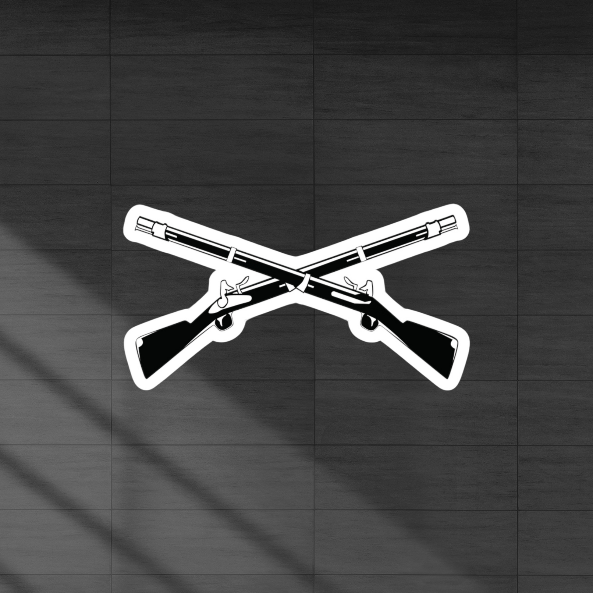 Infantry crossed rifles vinyl decal sticker