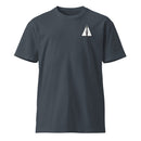 blue t-shirt with delta force insignia on the left chest