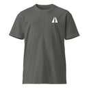 charcoal t-shirt with delta force insignia on the left chest