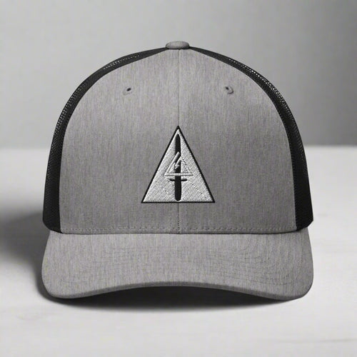 Snapback trucker hat with delta force insignia