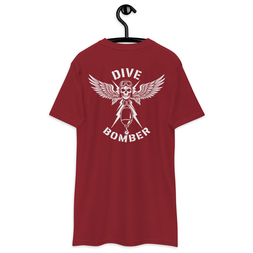 red t-shirt with world war 2 dive bomber design