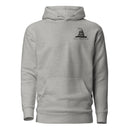 hoodie with don't tread on me Gadsden flag design on the left chest