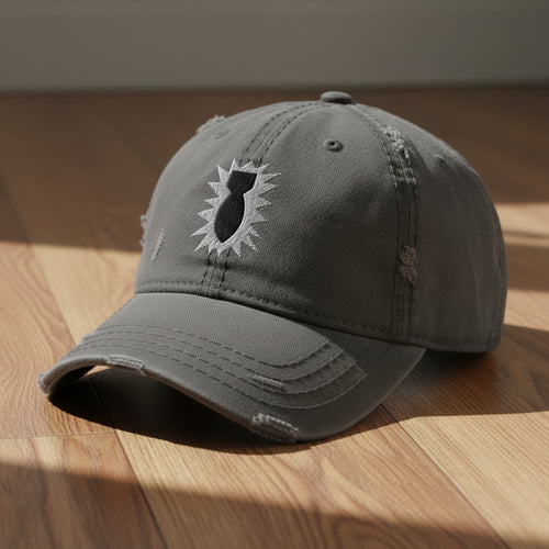 Distressed dad hat with EOD logo