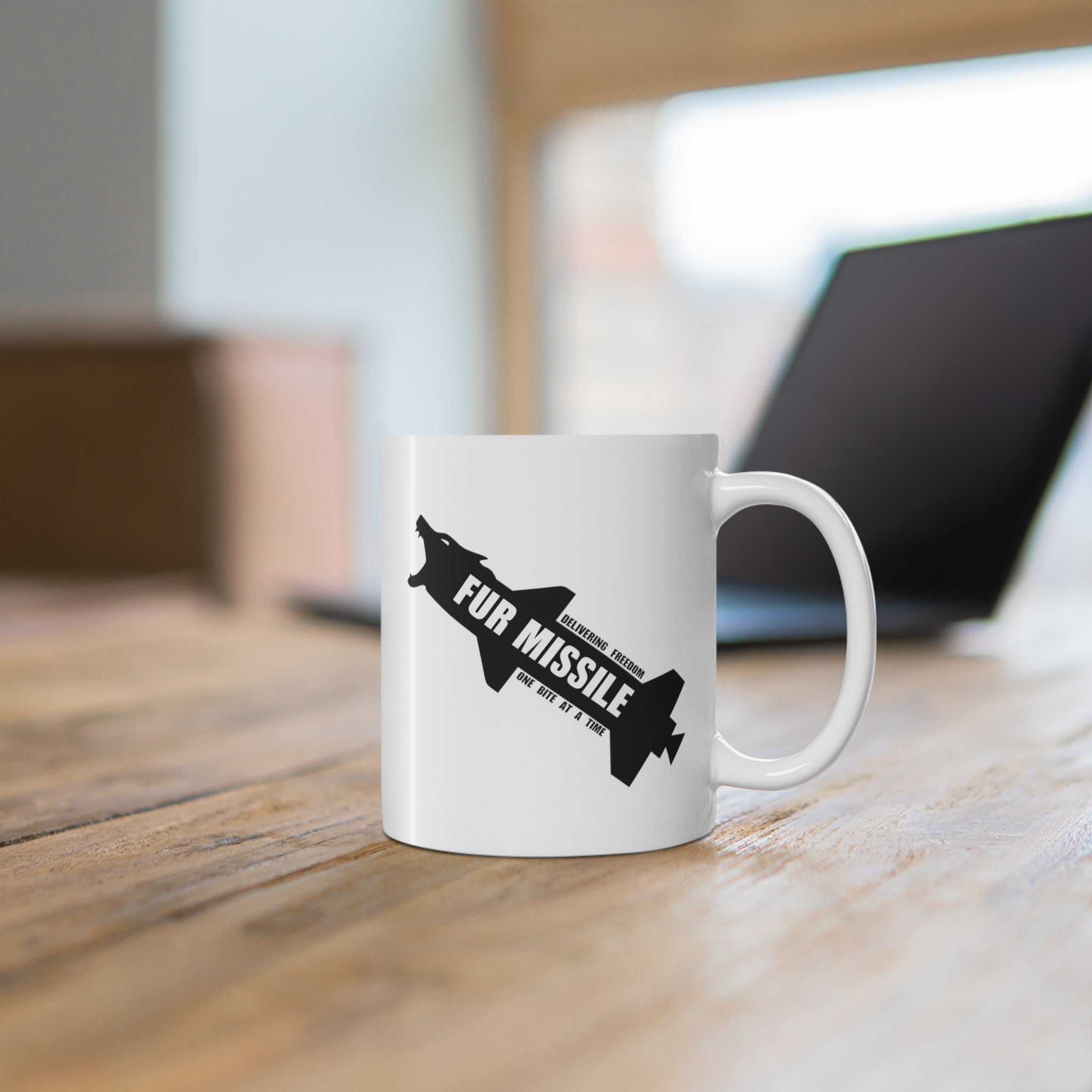 Fur Missile 11oz White Coffee Mug