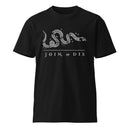 black shirt with join or die design 