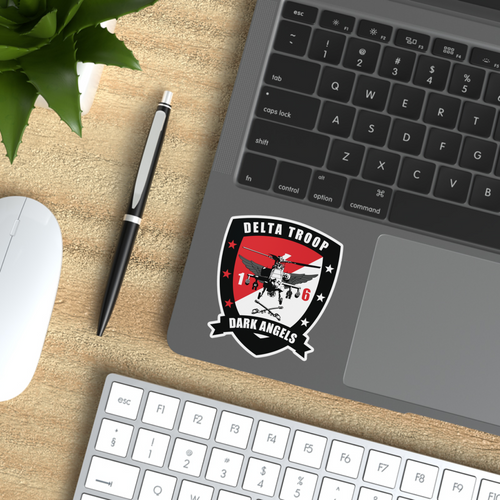 1st squadron 6th cavalry delta troop dark angels decal sticker.