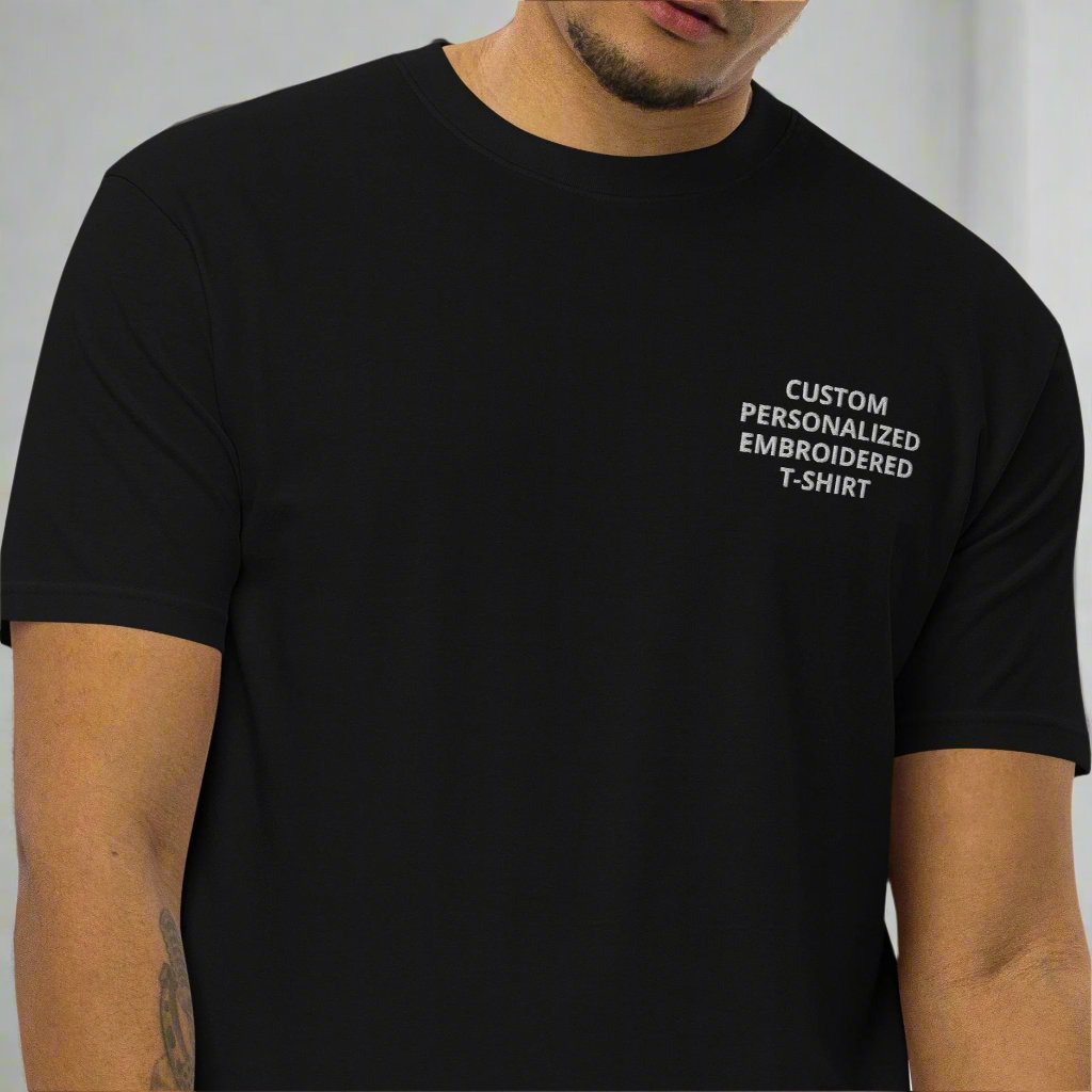 Custom embroidered men's t-shirt