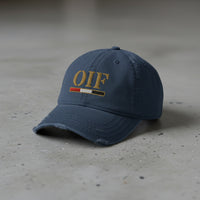 OIF Veteran Distressed Dad Hat