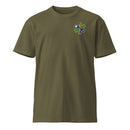 green shirt with ranger medic insignia on the left chest
