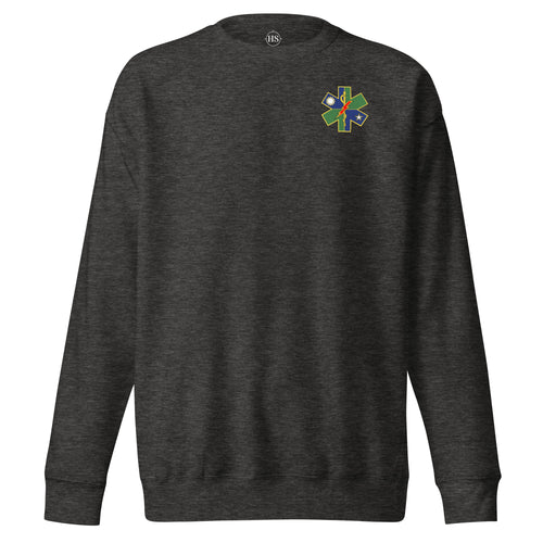 charcoal sweatshirt with ranger medic logo 