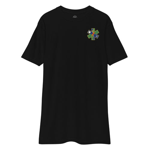 black tee with ranger medic logo