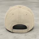 khaki distressed dad hat embroidered with the words regular gal