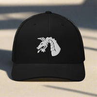 18th airborne dragon insignia on a trucker hat