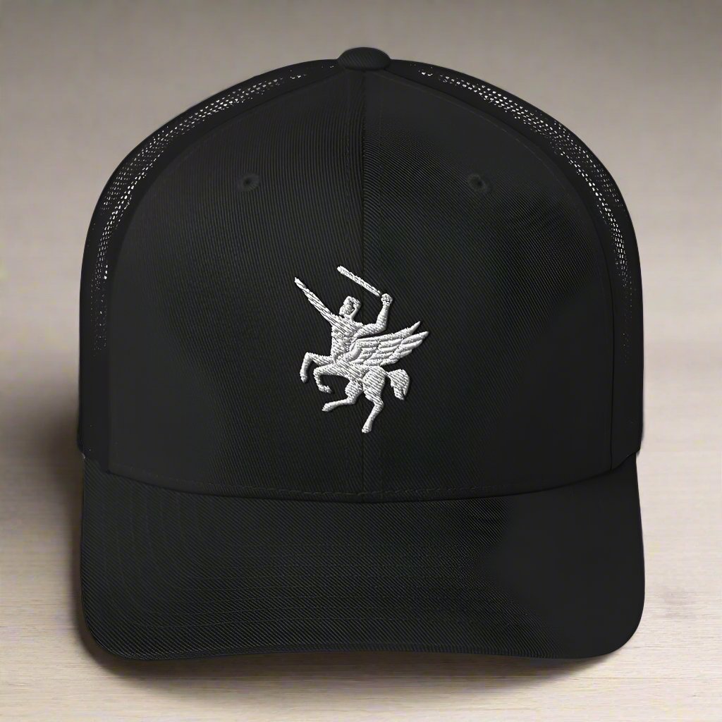 160th SOAR centaur insignia embroidered on a snapback trucker hat.