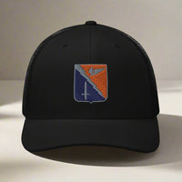 229th aviation regiment insignia snapback trucker hat.