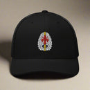 52nd aviation regiment insignia on a snapback trucker hat.
