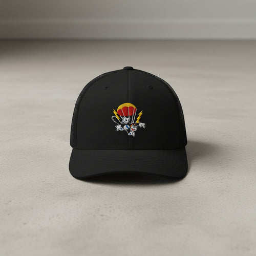 503rd 2nd battalion insignia on a snapback cap. 
