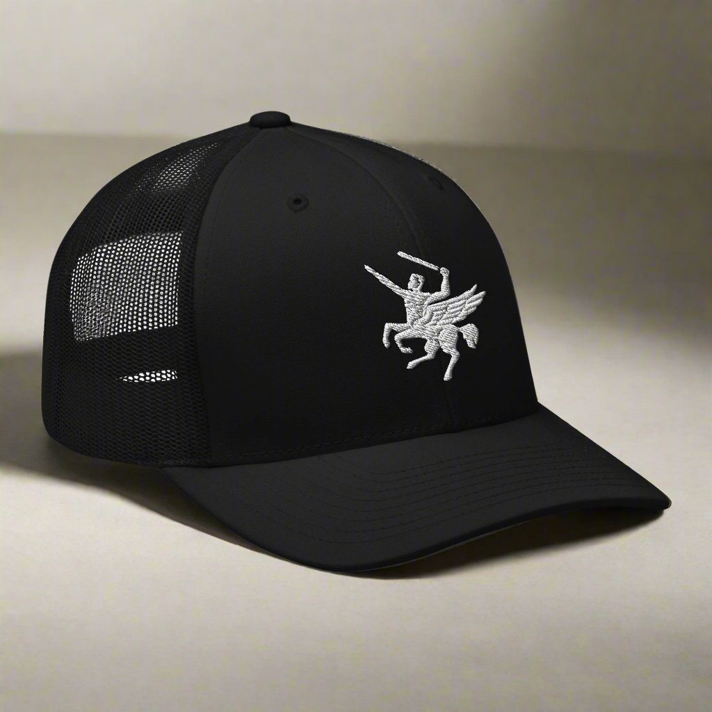 160th SOAR centaur insignia embroidered on a snapback trucker hat.