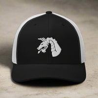 18th airborne dragon insignia on a trucker hat