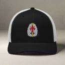 52nd aviation regiment insignia on a snapback trucker hat.