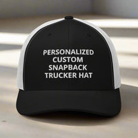 Personalized custom snapback trucker hat