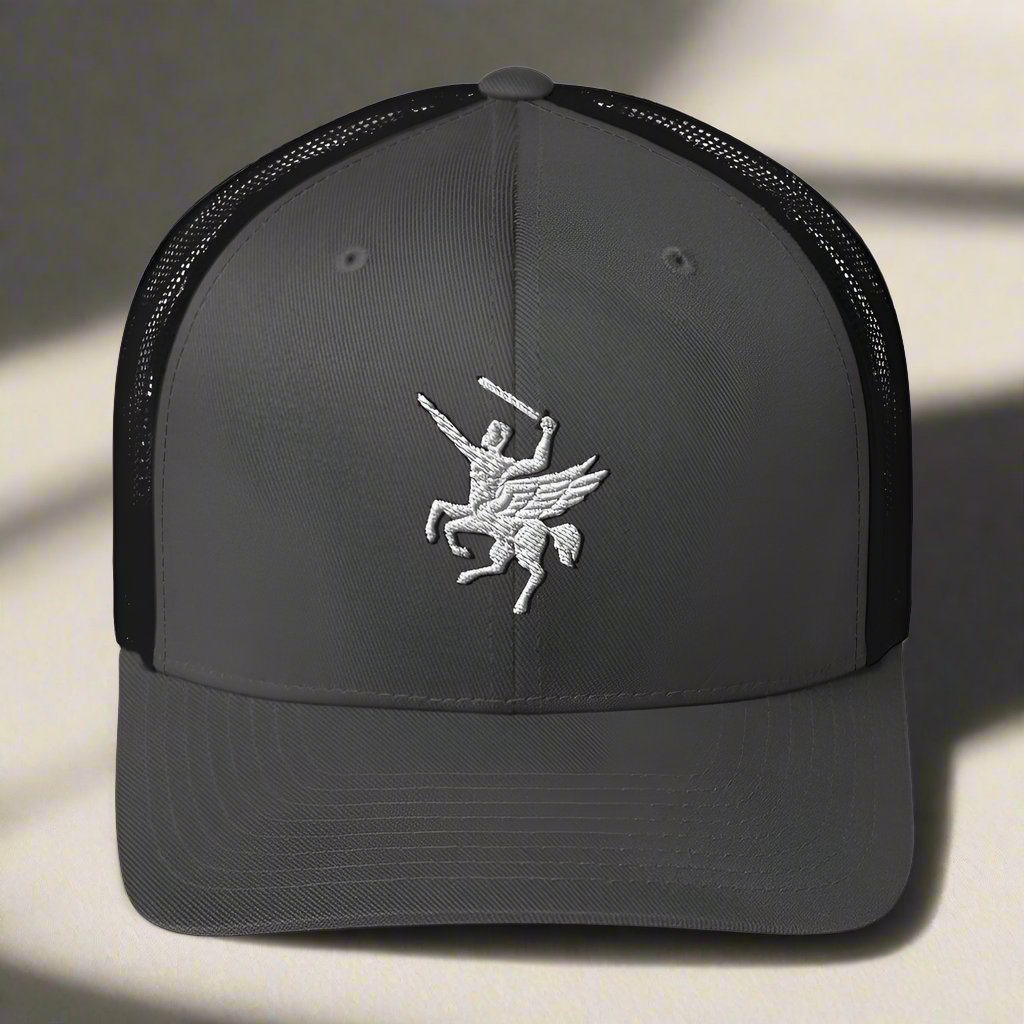 160th SOAR centaur insignia embroidered on a snapback trucker hat.