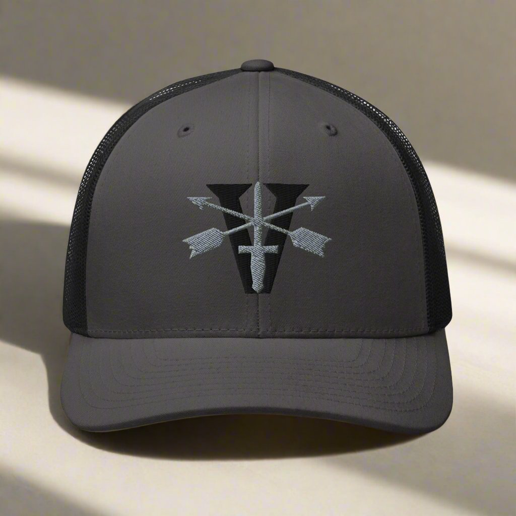 5th special forces snapback trucker hat with roman numeral 5 design. 