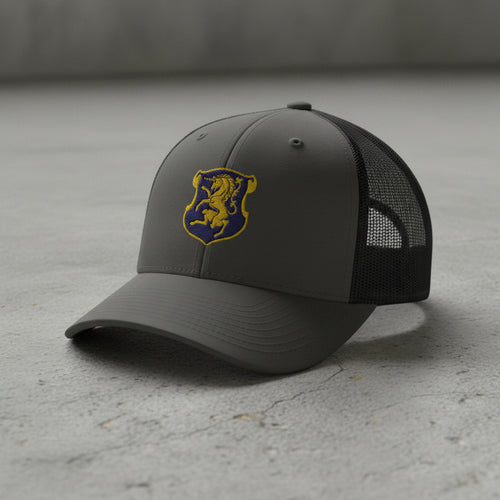 6th cavalry insignia snapback trucker hat.