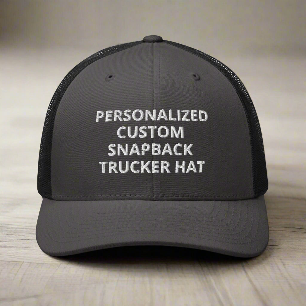 Personalized custom snapback trucker hat