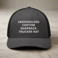 Personalized custom snapback trucker hat