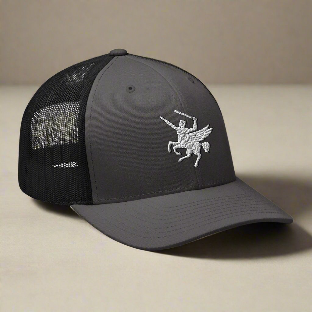 160th SOAR centaur insignia embroidered on a snapback trucker hat.