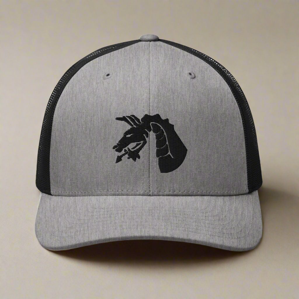 18th airborne dragon insignia on a trucker hat