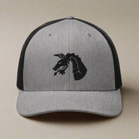 18th airborne dragon insignia on a trucker hat