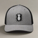 eod bomb insignia embroidered on a snapback trucker hat