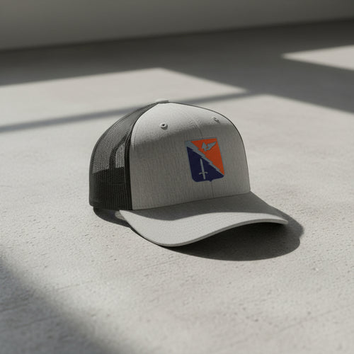 229th aviation regiment insignia snapback trucker hat.