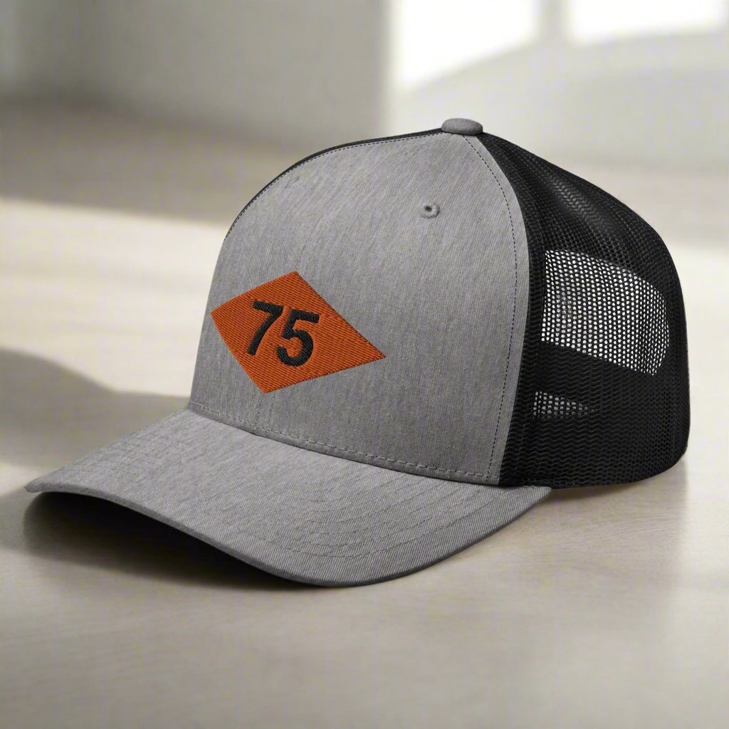 WW2 Ranger Diamond 75th Ranger Regiment Embroidered Trucker Hat