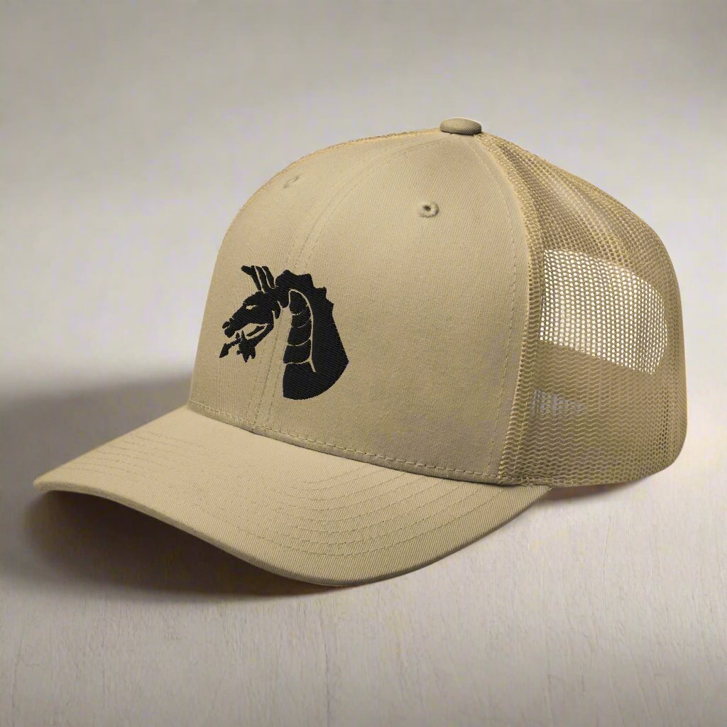 18th airborne dragon insignia on a trucker hat