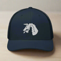 18th airborne dragon insignia on a trucker hat