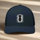 eod bomb insignia embroidered on a snapback trucker hat