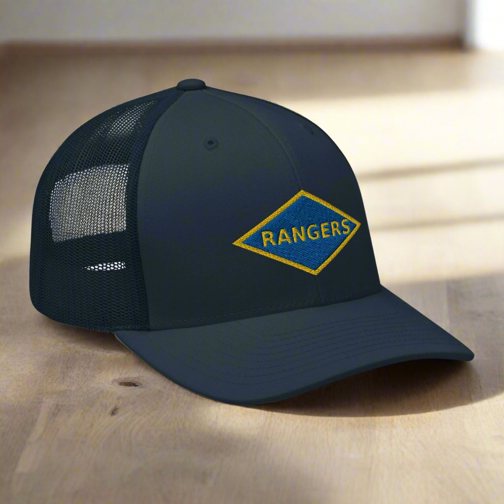 WW2 Ranger Diamond Embroidered Trucker Hat