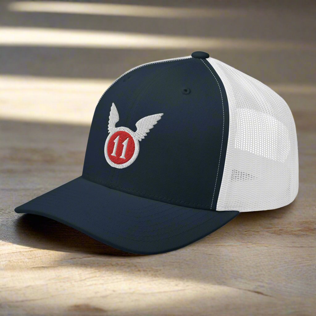 11th Airborne Snapback Trucker Hat Embroidered
