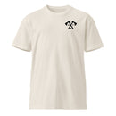 beige t-shirt with army rangers rltw tomahawk design on the left chest 