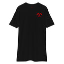black t-shirt with tomahawk design and the text RLTW