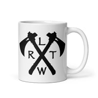 11oz white coffee mug with army rangers rltw and tomahawk design